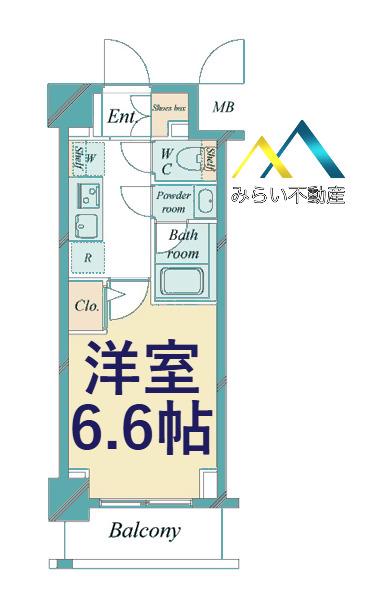 ドゥーエ新横浜(1K/4階)の間取り写真