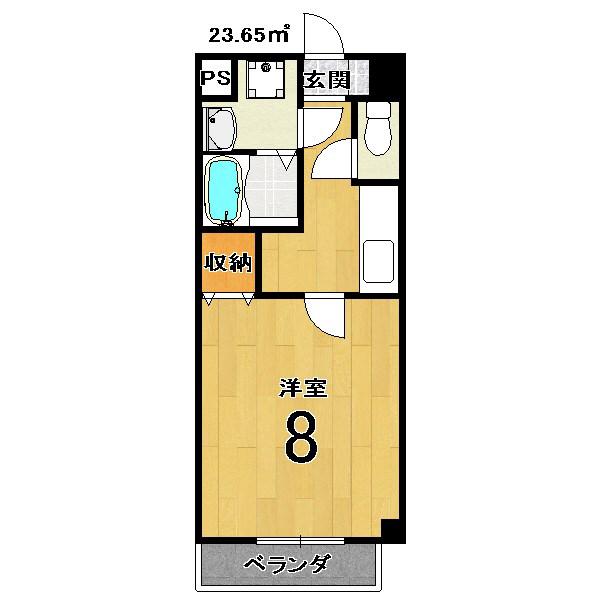 グランレブリー桂PARTII(1K/5階)の間取り写真