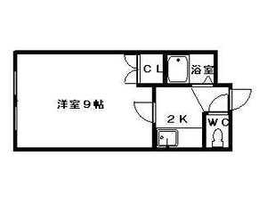 パラシオン琴似(1K/4階)の間取り写真