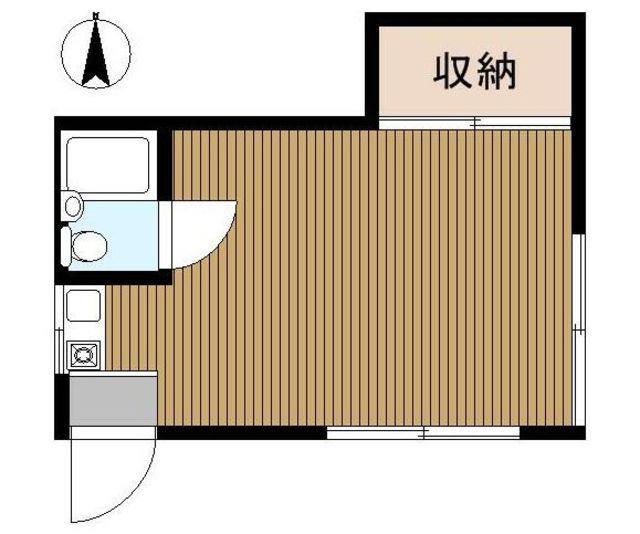等々力ハウス(ワンルーム/1階)の間取り写真