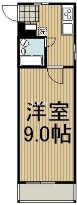 メゾンみすみ(1K/2階)の間取り写真