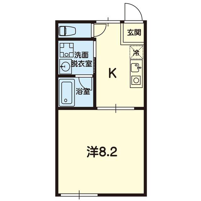 グランドデイズ007(1K/1階)の間取り写真