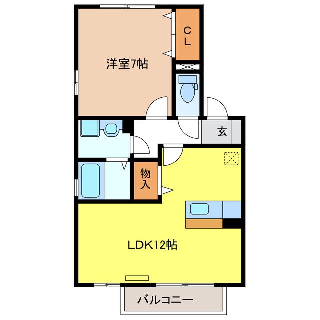 フェリーチェ(1LDK/2階)の間取り写真