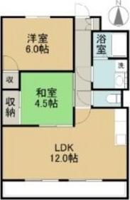 ファミール八代(2LDK/1階)の間取り写真