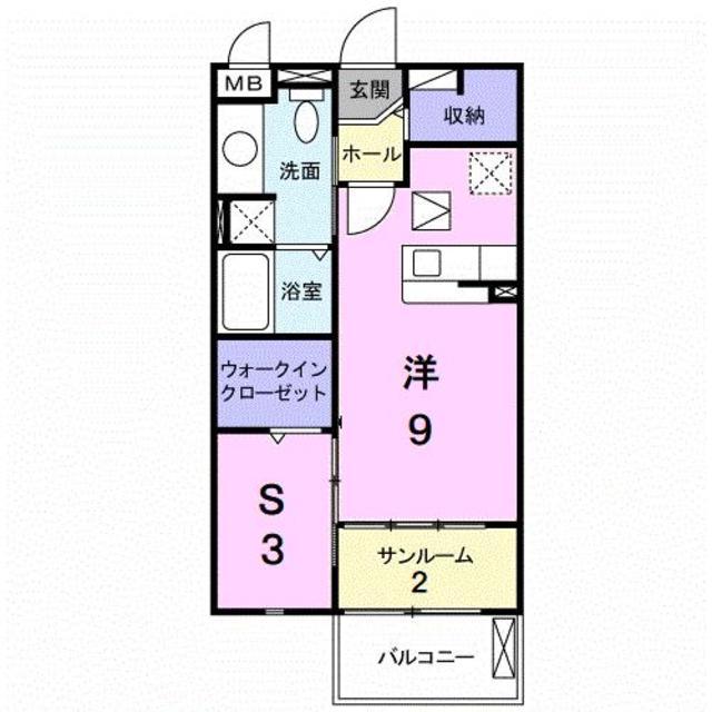 マーベラスK(ワンルーム/1階)の間取り写真