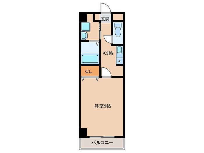 グローリ栄町(1K/1階)の間取り写真