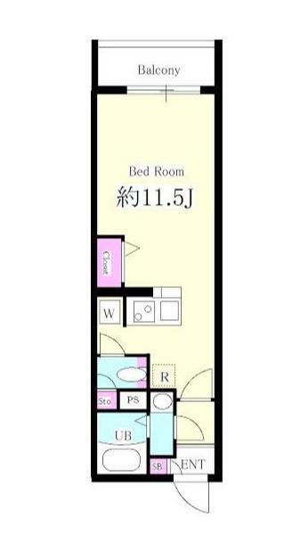 ルネサンスコート三軒茶屋 茶沢通(ワンルーム/3階)の間取り写真