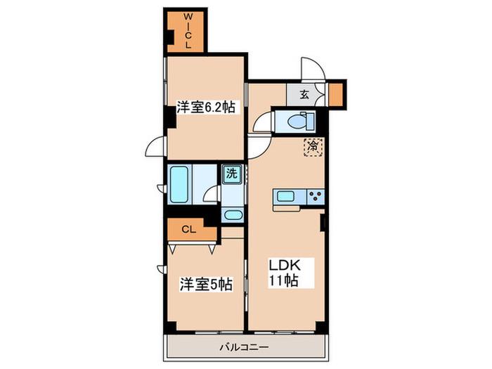ダイワフラットIII(2LDK/1階)の間取り写真