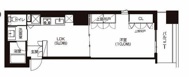 アーバネックス上町台(1LDK/3階)の間取り写真