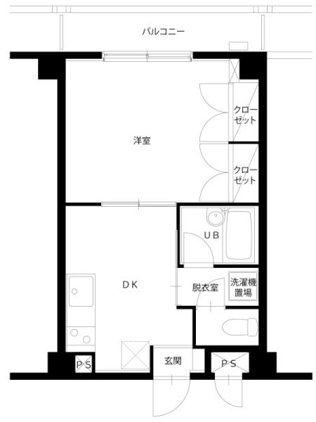 メゾンドヴィレKA(1DK/1階)の間取り写真