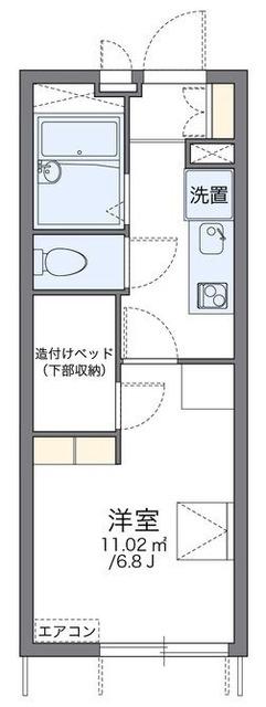 レオパレスSHIMIZU T(1K/1階)の間取り写真