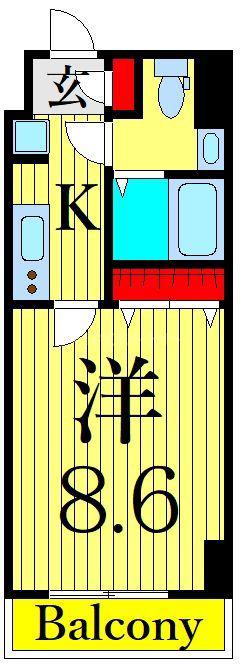アルファコート青砥3(1K/6階)の間取り写真