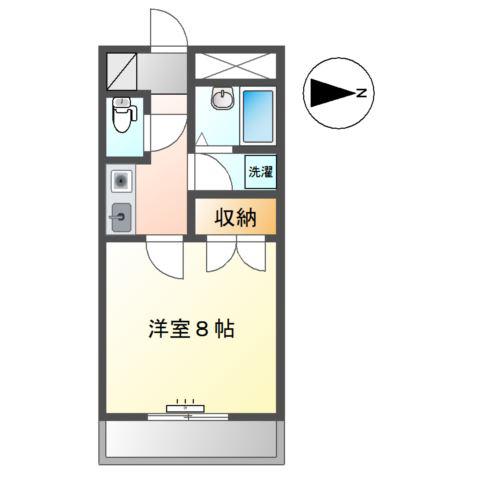 アメニティーコープS(1K/4階)の間取り写真