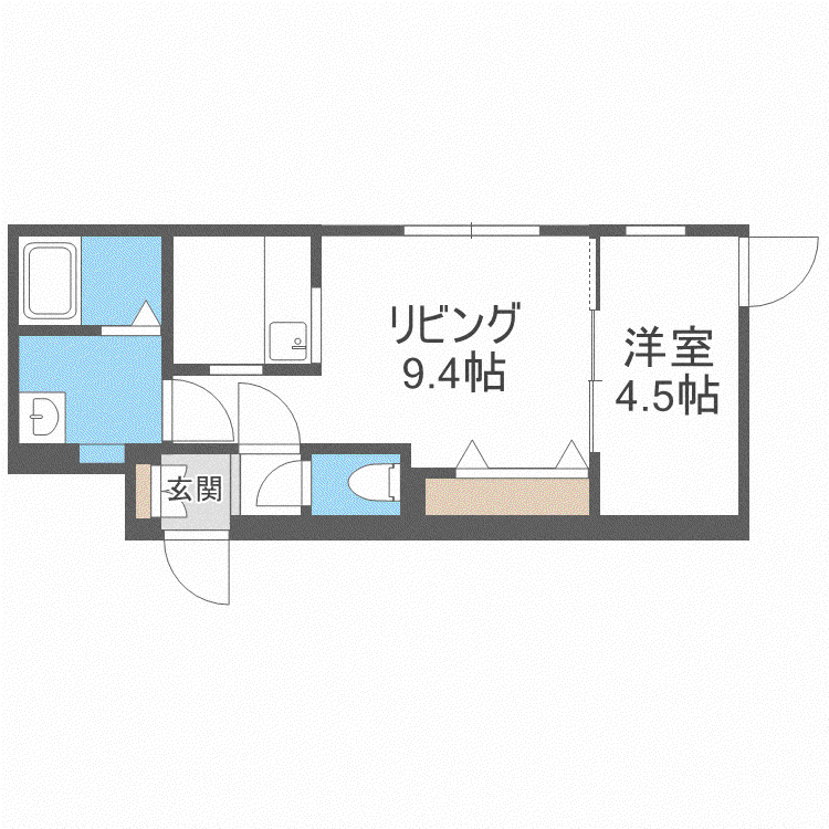 INFINITY KOTONI(1LDK/3階)の間取り写真