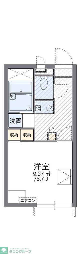 レオパレス浄明寺(1K/1階)の間取り写真