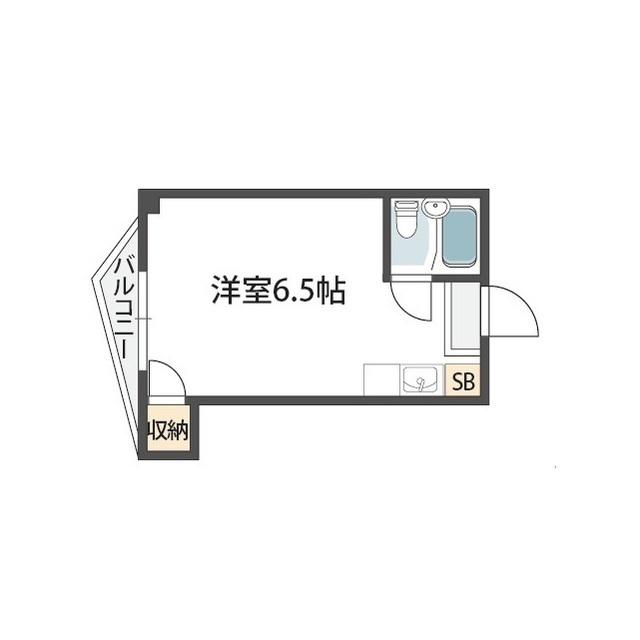 清水ハイツ(ワンルーム/3階)の間取り写真