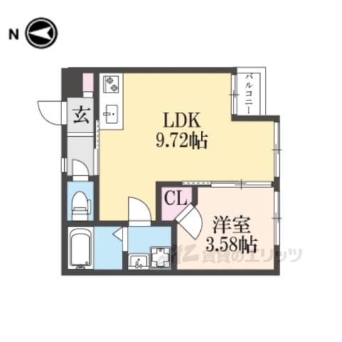 PORTOFINO六地蔵(1LDK/3階)の間取り写真