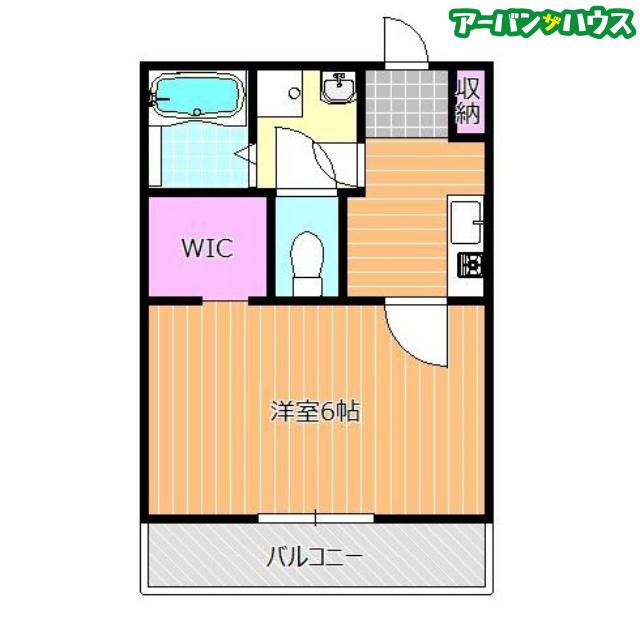 ポルトボヌール(1K/3階)の間取り写真