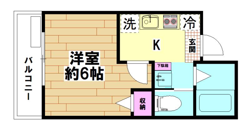 G.LIENV(1K/2階)の間取り写真