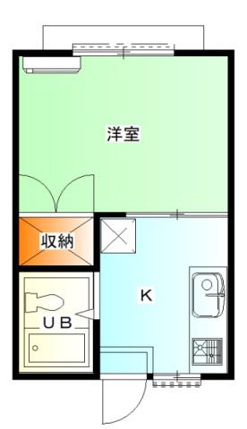 エステートピア八街(1K/1階)の間取り写真