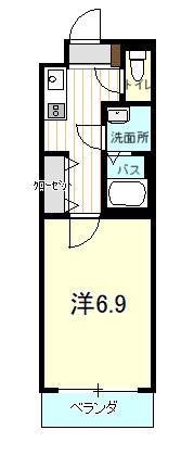 エスペランス(1K/3階)の間取り写真