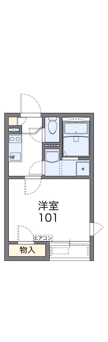 コーポ花ノ木(1K/1階)の間取り写真