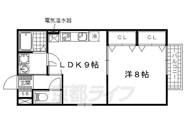 ULUPUA小野(1LDK/2階)の間取り写真