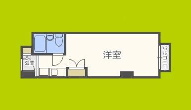 ノイメゾン堀江(1K/4階)の間取り写真