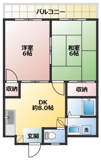 アネックスMI(2DK/3階)の間取り写真