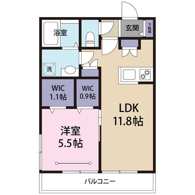 カーサ リキ(1LDK/2階)の間取り写真
