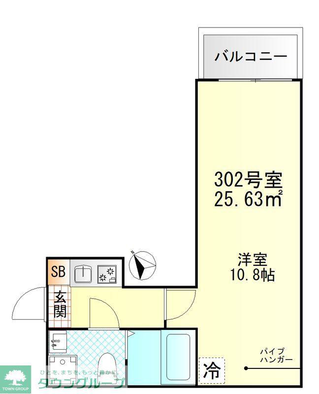 VALLE FELIZ雑色(1K/3階)の間取り写真