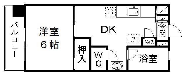 THE CLASS SENDAI イースト GATE(1DK/5階)の間取り写真