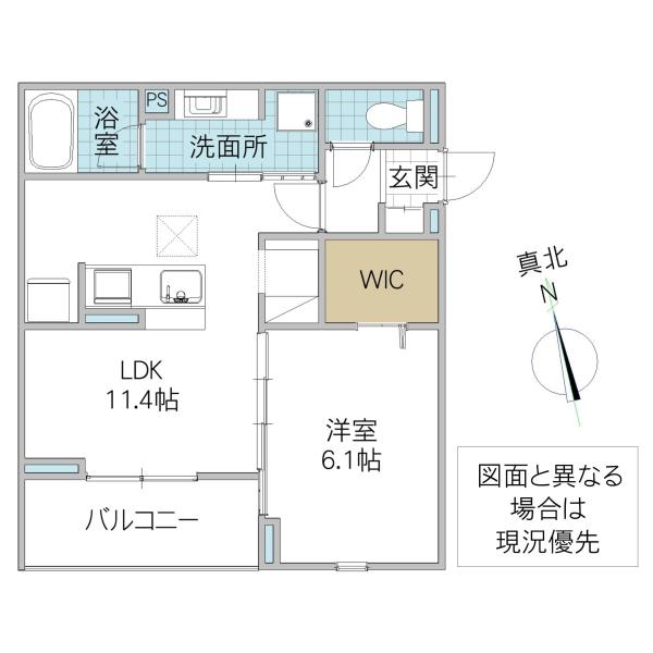 D‐INVEST東原A(1LDK/1階)の間取り写真