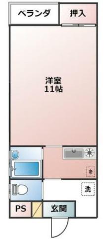 アプリコットハウス(1K/3階)の間取り写真