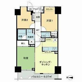 ニューシティ東戸塚パークハウス南の街(3LDK/3階)の間取り写真