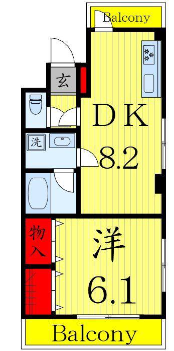 リッチハイツ(1LDK/3階)の間取り写真