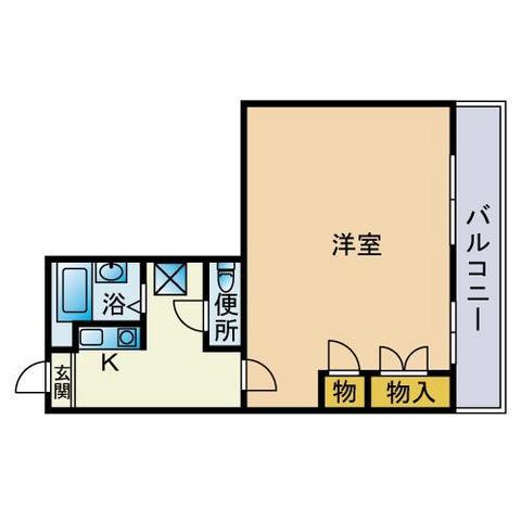 コモド柏原I(1K/2階)の間取り写真