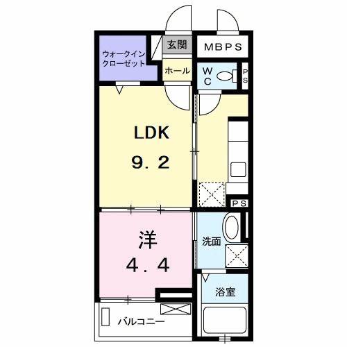 プリマベーラ 多摩(1LDK/3階)の間取り写真