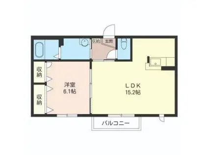 SHAMAISON シャーメゾン NI(1LDK/2階)の間取り写真