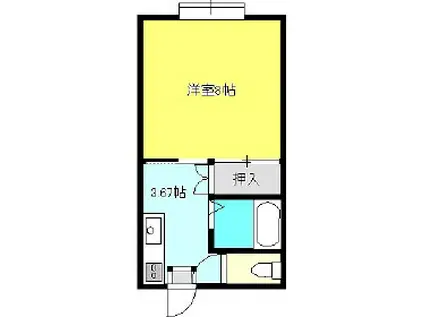 リトルハイムリバー(1K/1階)の間取り写真