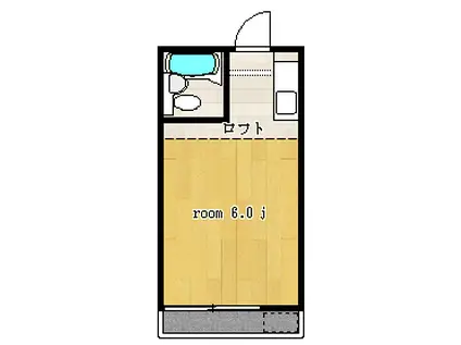 ヴィラ元住吉(ワンルーム/2階)の間取り写真