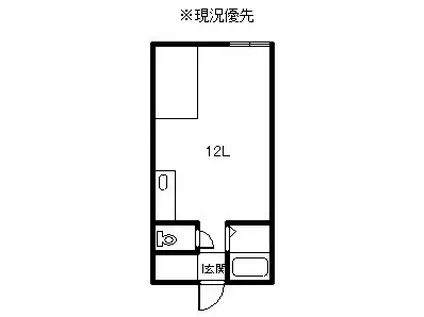 アーベインリブズ(ワンルーム/2階)の間取り写真