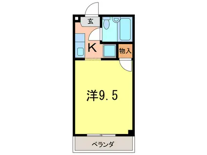 コーポ桜井2(1K/2階)の間取り写真