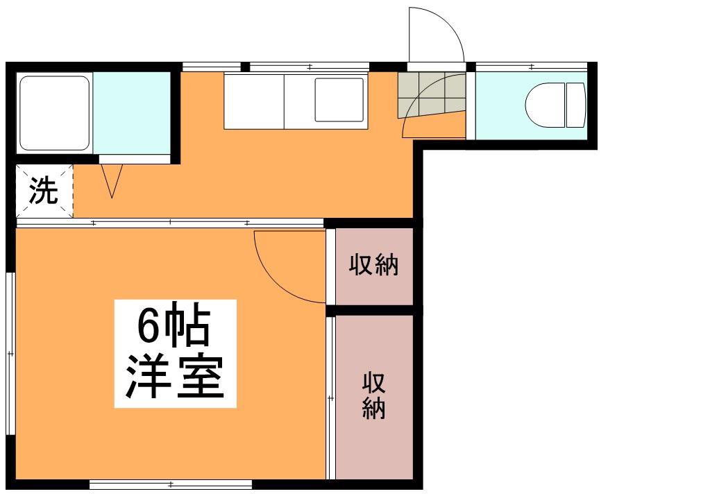 和田荘(1K/1階)の間取り写真