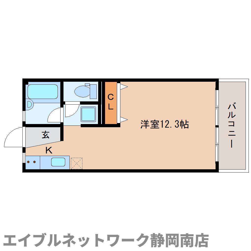 FKビル(ワンルーム/3階)の間取り写真