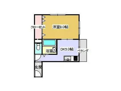 アーバンコート上牧 1F(1DK/1階)の間取り写真