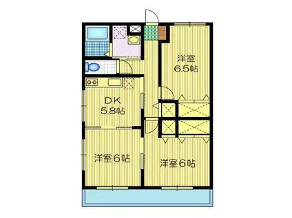 ボアソルテ I(3DK/2階)の間取り写真