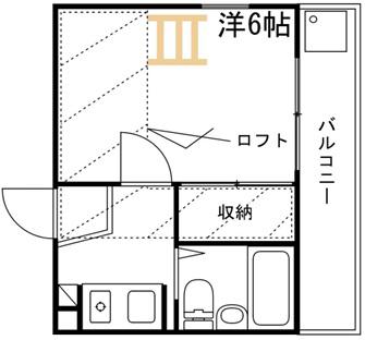 MISTRAL神屋町ウエスト・イースト(1K/2階)の間取り写真