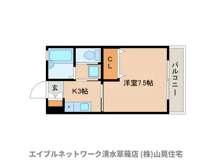 谷田ハイツ(1K/1階)の間取り写真