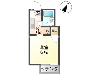 エステイトT・N(1K/2階)の間取り写真